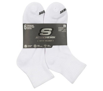 Skechers- Men|Clothing 6 Pack Core Quarter Large Socks