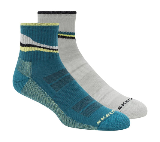 Skechers- Men|Clothing 2 Pack Men's Quarter Trail Socks