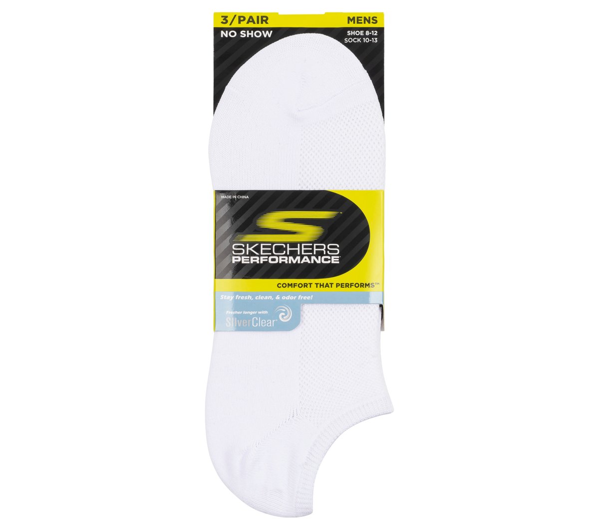 Skechers- Men|Clothing 3 Pack No Show Stretch Socks