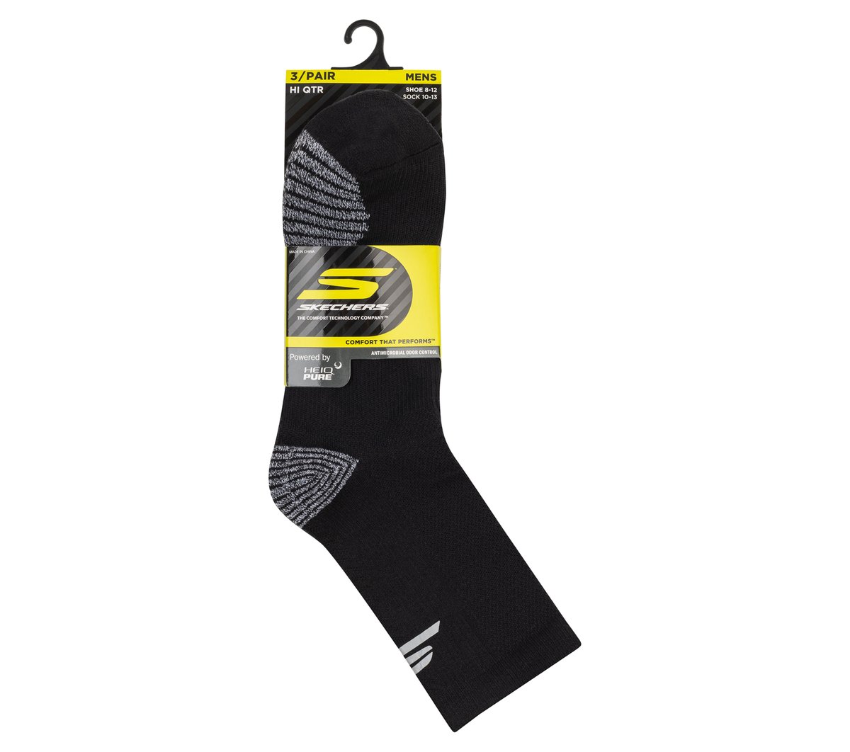 Skechers- Men|Clothing 3 Pack Men's Performance Running High Quarter Socks