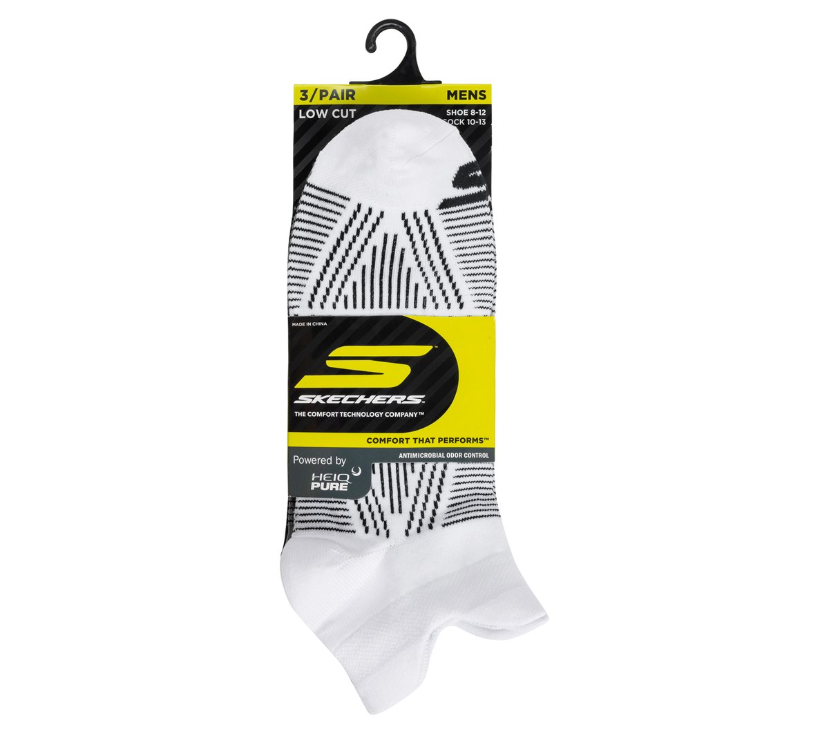 Skechers- Men|Clothing 3 Pack Men's Performance Low Cut Pattern Socks