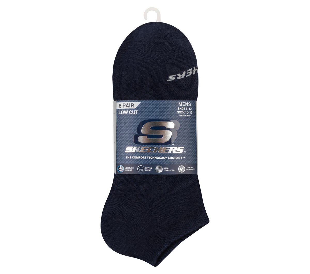 Skechers- Men|Clothing 6 Pack Men's Low Cut Texture Knit Socks