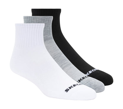 Skechers- Men|Clothing 3 Pack Quarter Crew Sport Socks