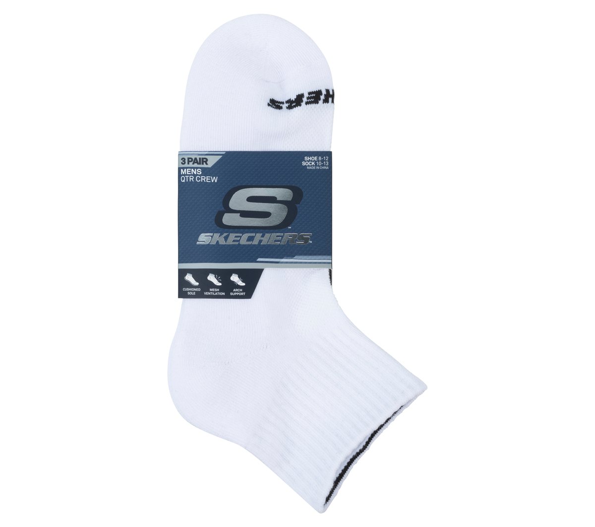 Skechers- Men|Clothing 3 Pack Quarter Crew Sport Socks