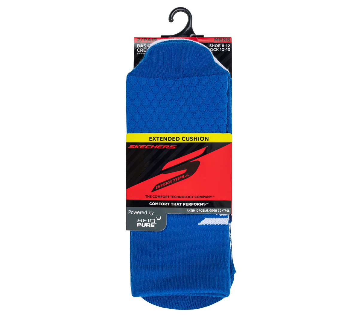 Skechers- Men|Clothing 2 Pack Performance Basketball Crew Socks