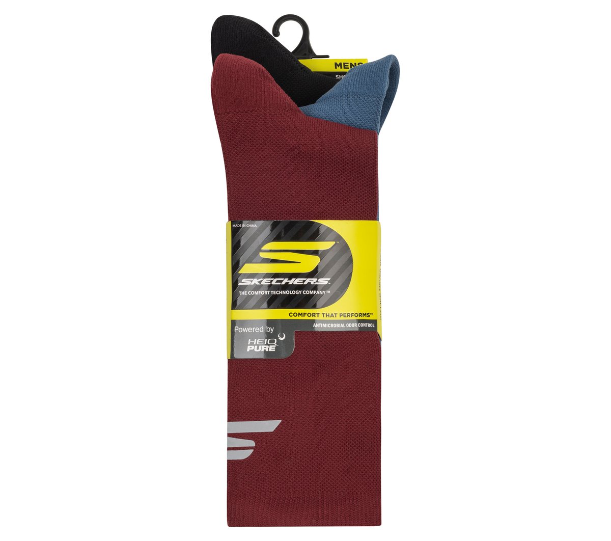 Skechers- Men|Clothing 3 Pack Men's Reflective Performance Half Terry Crew Socks