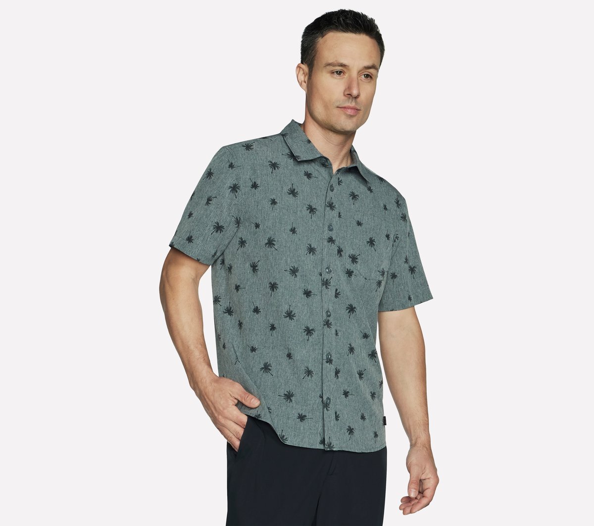 Skechers- Men The GO WALK Air Printed Short Sleeve Shirt
