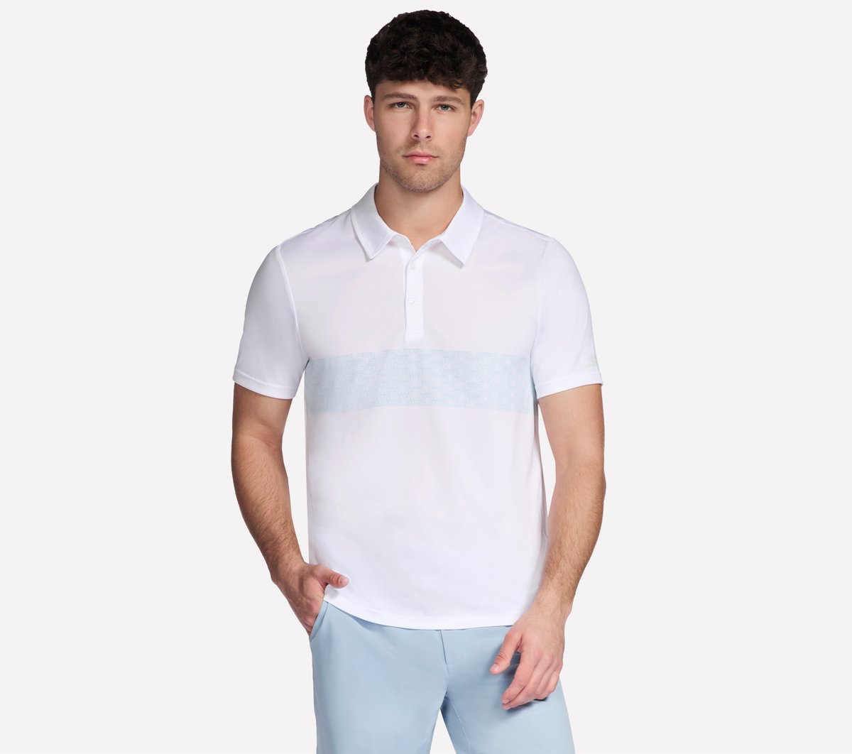 Skechers- Men GO DRI Charge Palm Stripe Polo