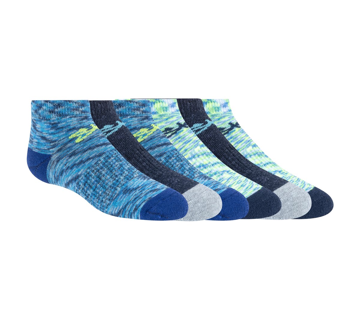 Skechers- Kids|Clothing 6 Pack Space Dye Low Cut Socks