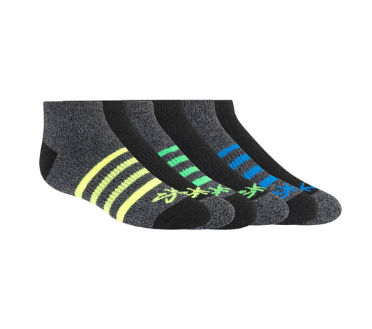 Skechers- Kids|Clothing 6 Pack Low Cut Marled Stripe Socks