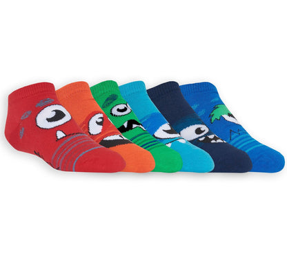 Skechers- Kids|Clothing 6 Pack Low Cut Monster Socks