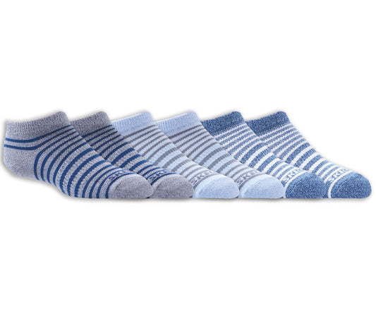 Skechers- Kids|Clothing 6 Pack Striped No Show Socks
