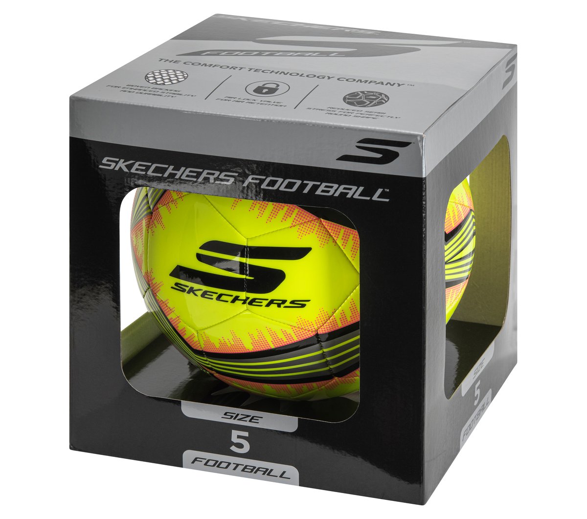 Skechers- Clothing Hex Multi Mini Stripe Size 5 Soccer Ball