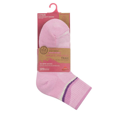 Skechers- Clothing 2 Pack Women's Trail Quarter Socks