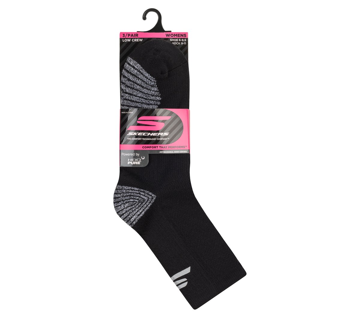 Skechers- Clothing 3 Pack Women's Half Terry Low Crew Socks