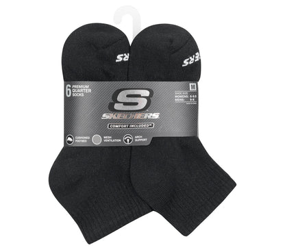 Skechers- Clothing 6 Pack Core Quarter Medium Socks