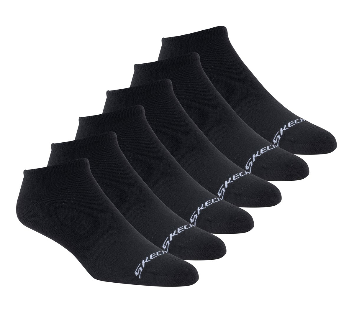 Skechers- Clothing 6 Pack Men's Cotton No Show Socks