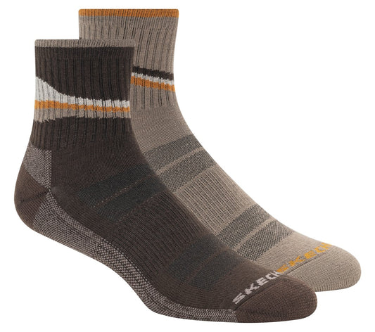 Skechers- Clothing 2 Pack Men's Quarter Trail Socks