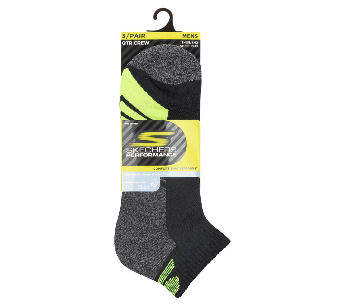 Skechers- Clothing 3 Pack Men's Half Terry Quarter Crew Socks