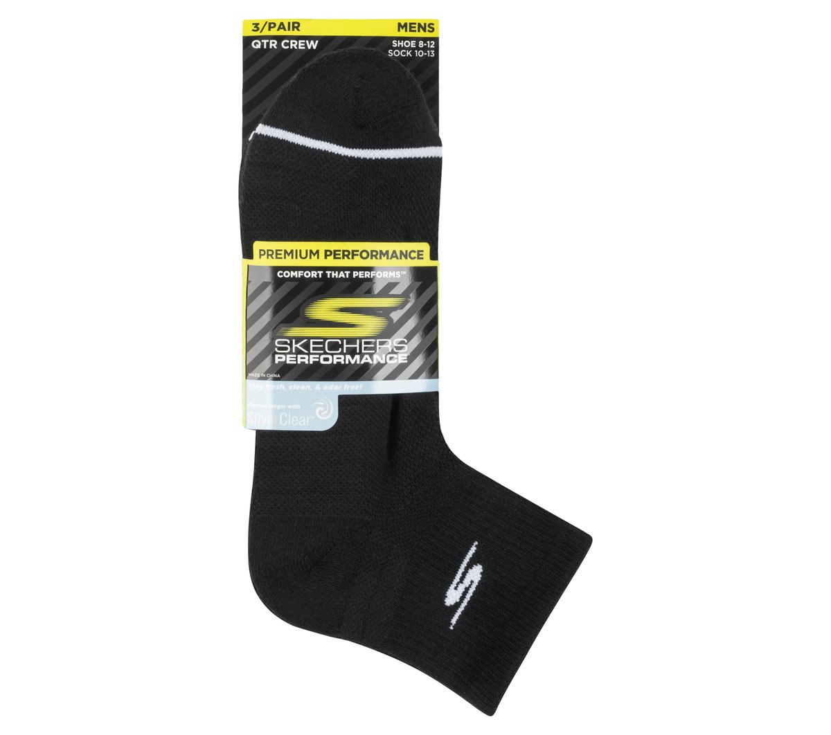 Skechers- Clothing Quarter Premium Basic Socks - 3 Pack