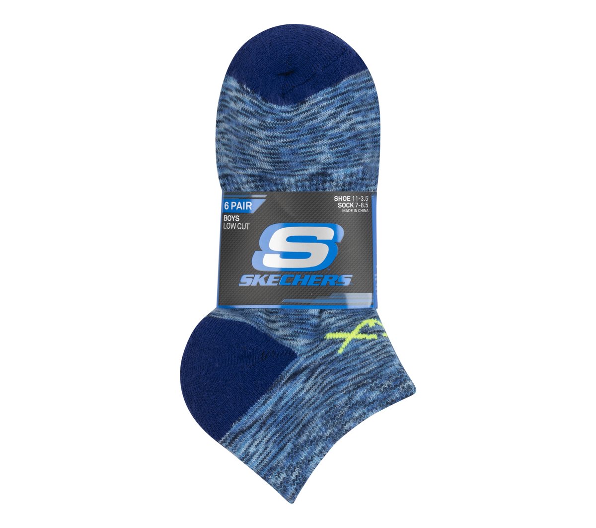 Skechers- Clothing 6 Pack Space Dye Low Cut Socks