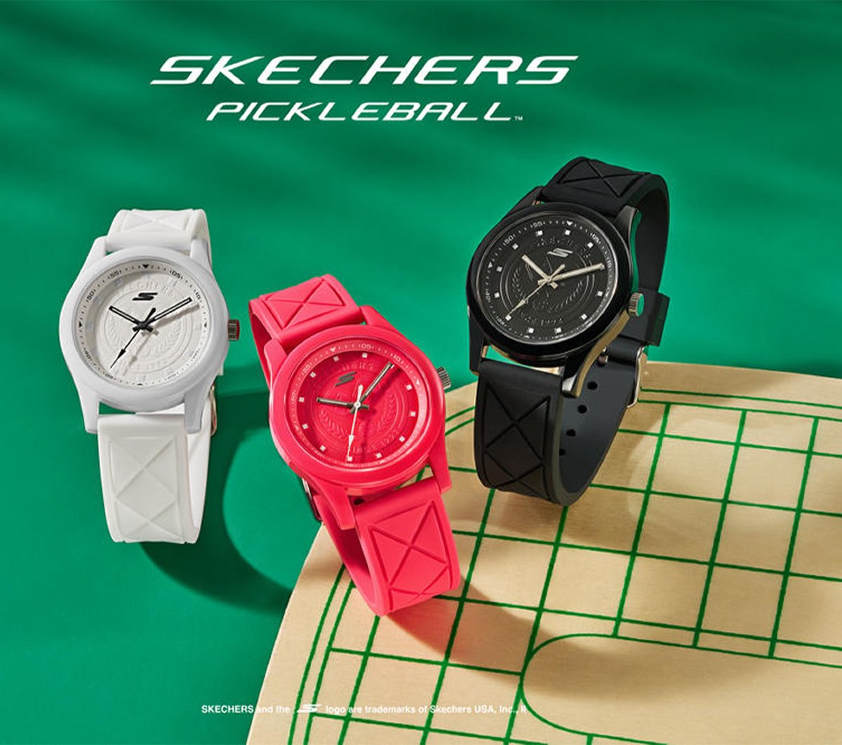 Skechers- Clothing Pickleball Dial Quilt Watch