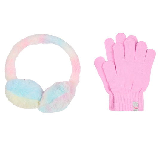 Skechers- Clothing Tie Dye Heart Earmuff and Glove Set