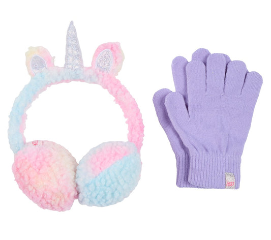 Skechers- Clothing Tie Dye Unicorn Earmuff and Glove Set