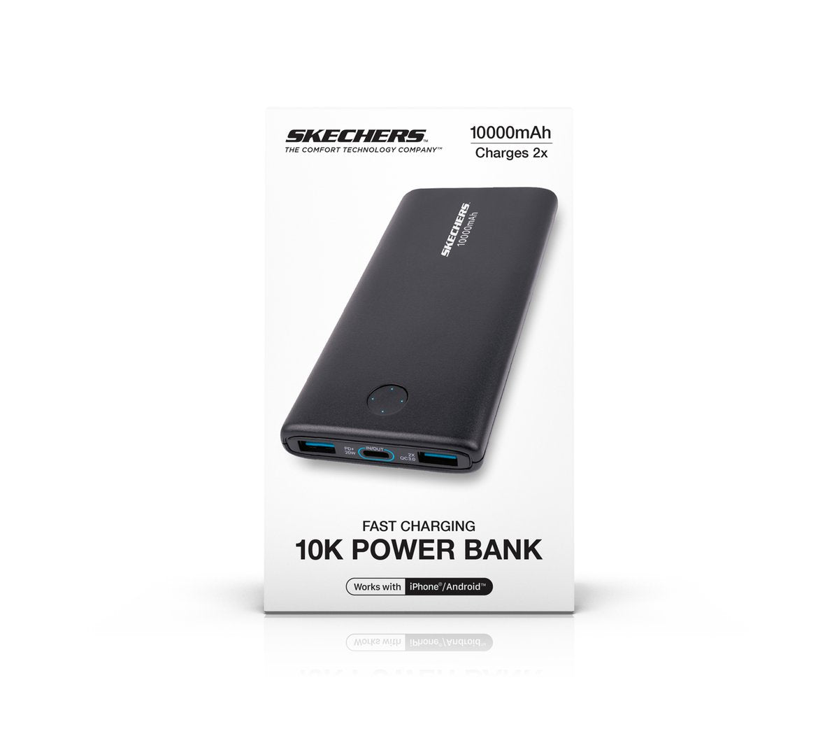 Skechers- Clothing 10k 20W USB-C Portable Power Bank Charger