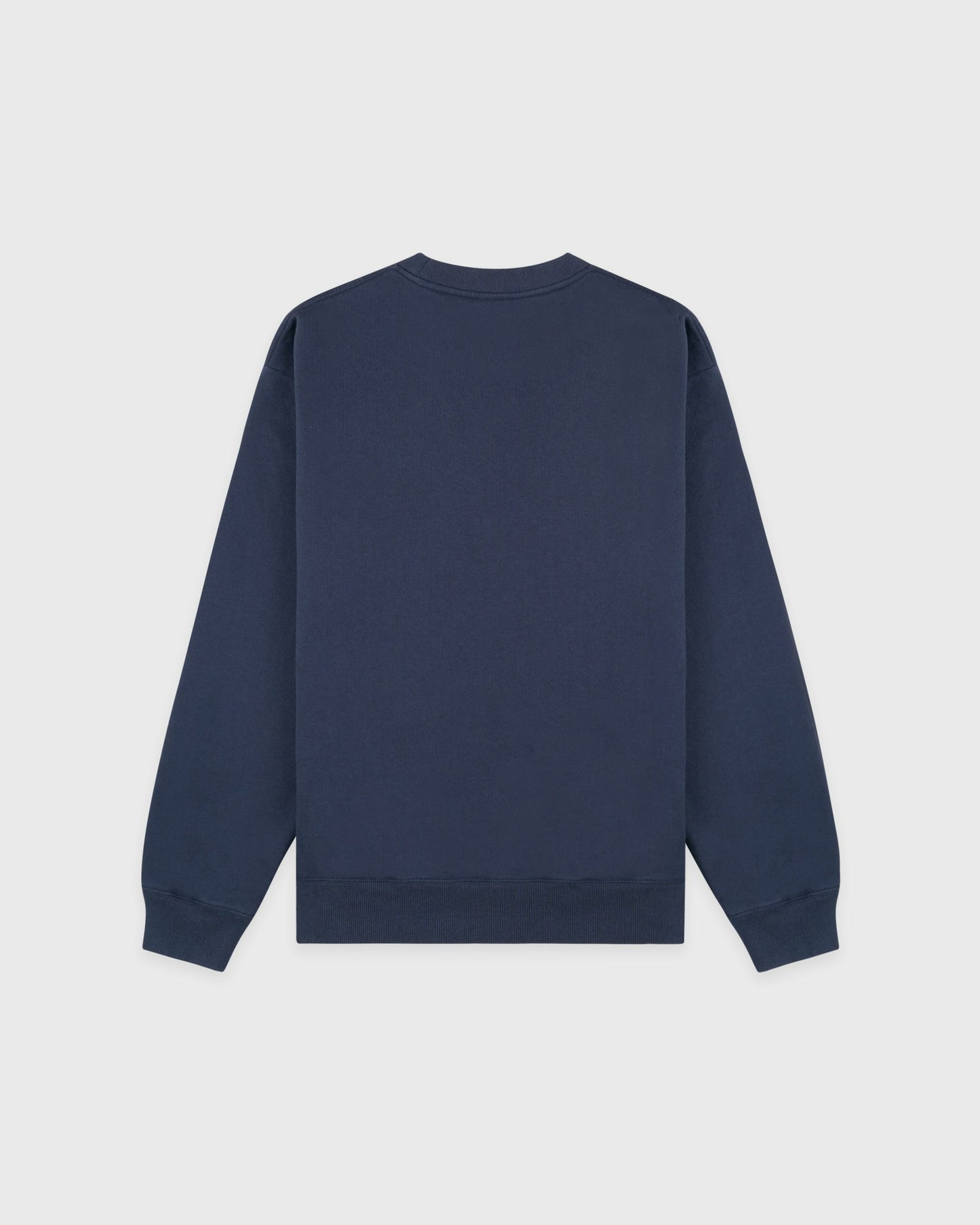 H&W Crest Embroidered Crewneck - Light Navy/White