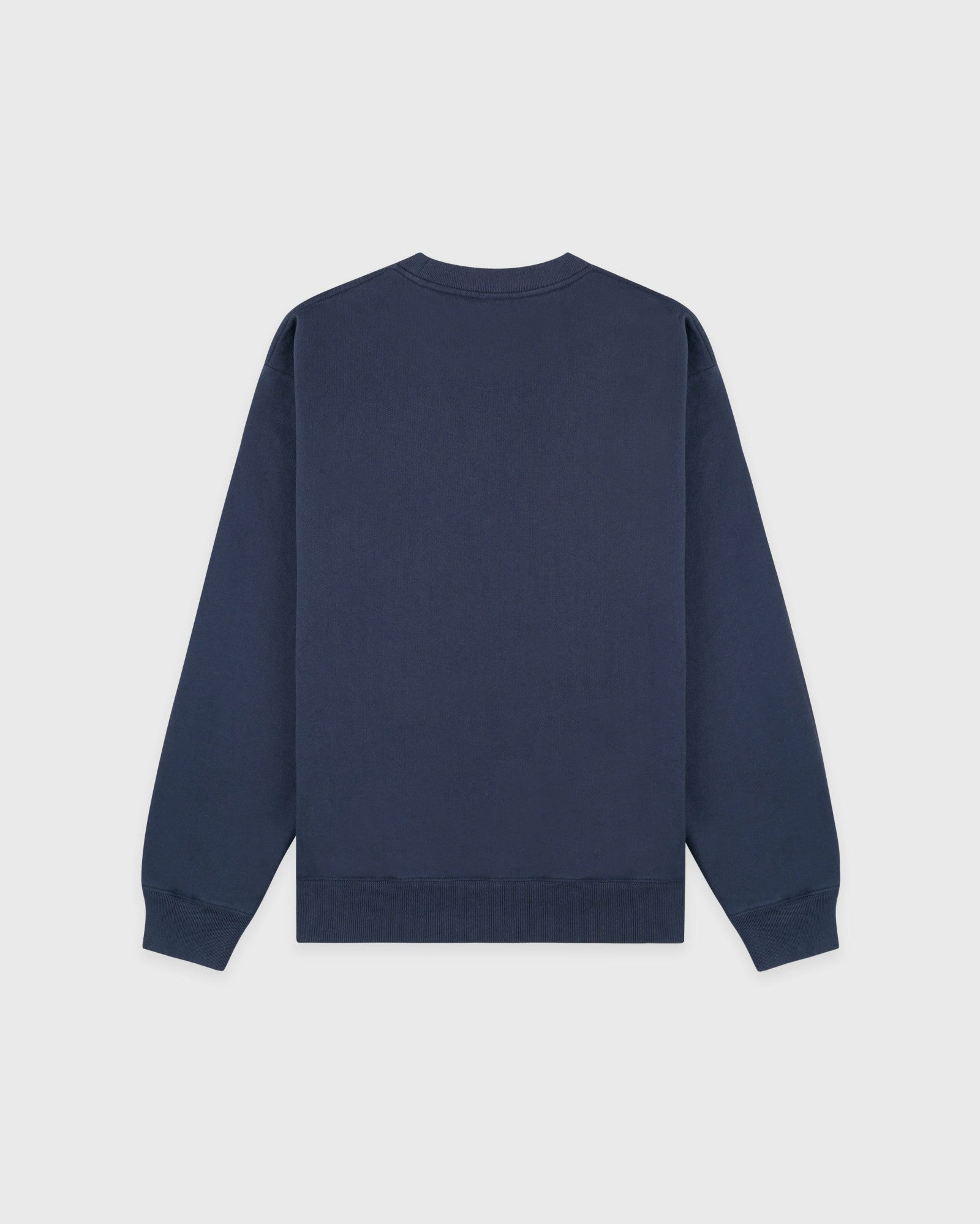 H&W Crest Embroidered Crewneck - Light Navy/White