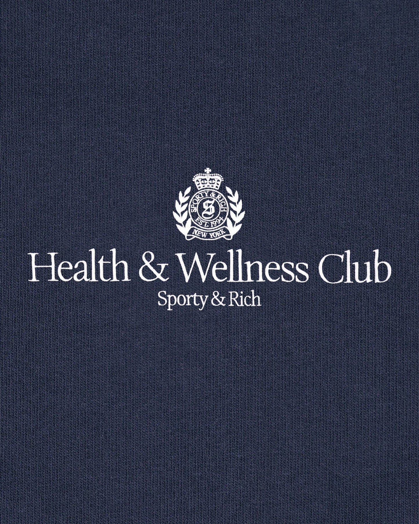 H&W Crest Embroidered Crewneck - Light Navy/White