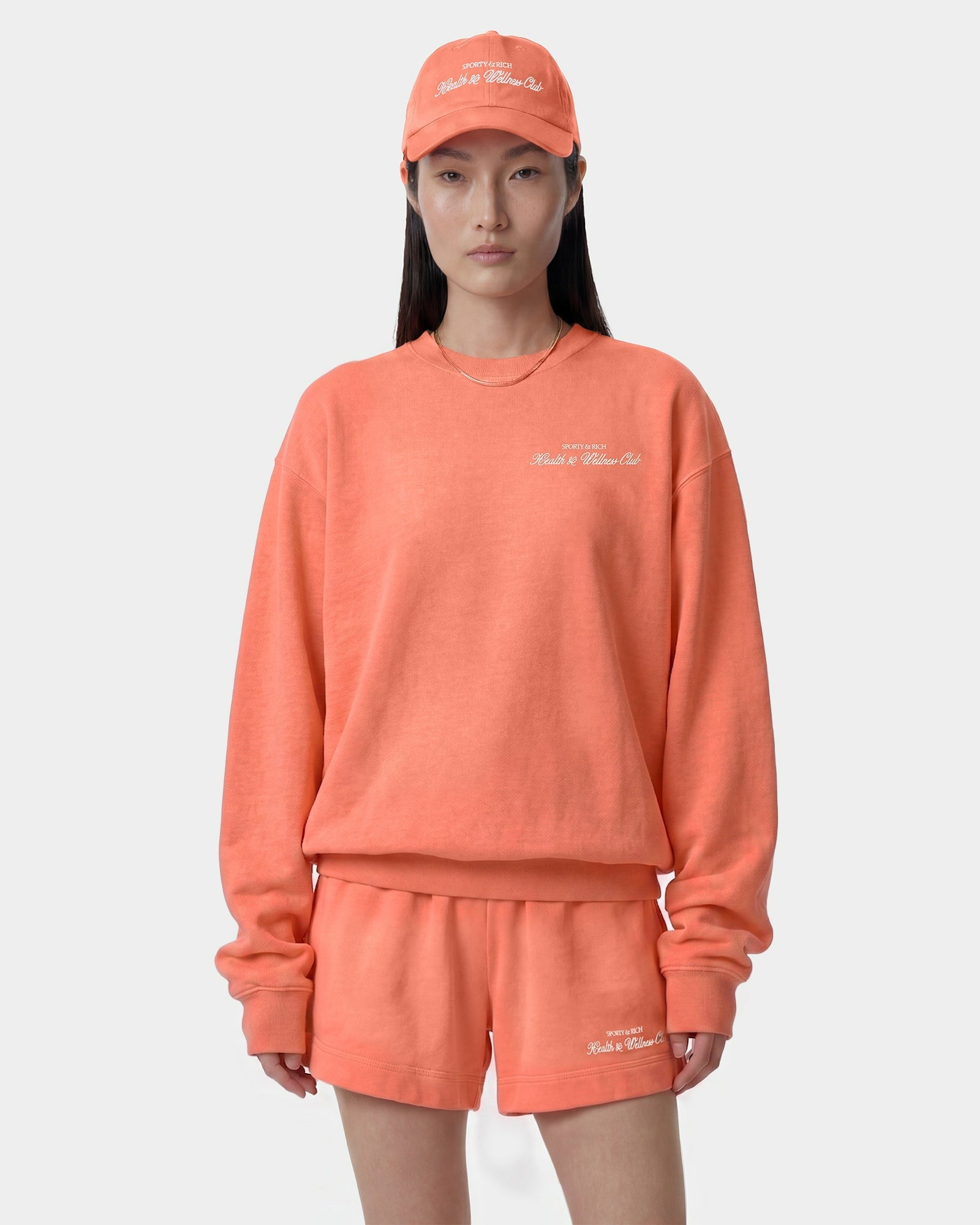 H&W Club Crewneck - Flamingo/White