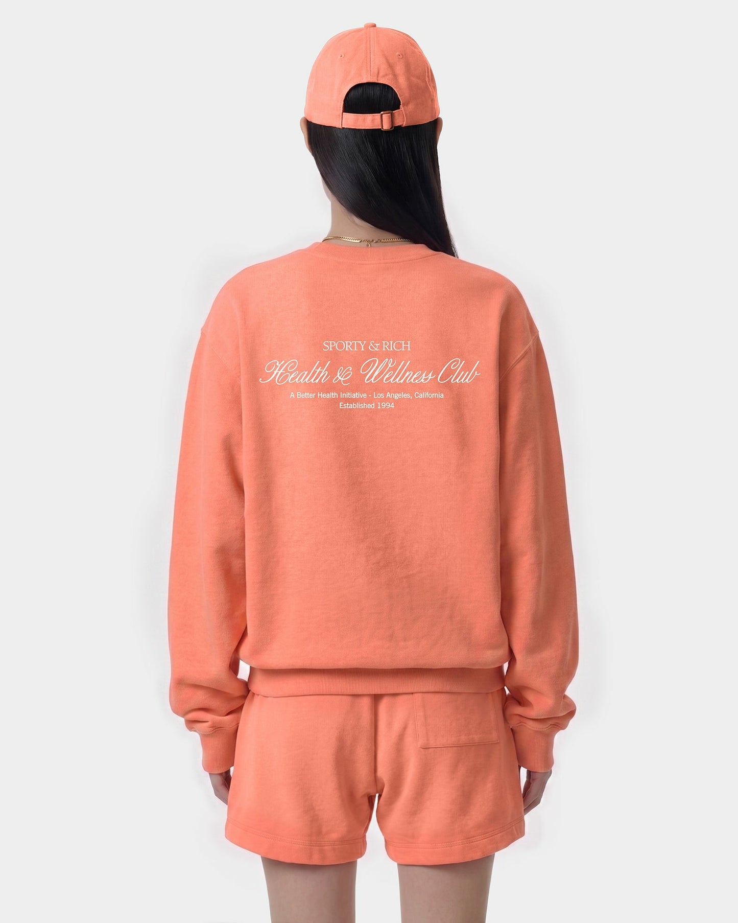 H&W Club Crewneck - Flamingo/White