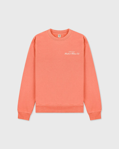 H&W Club Crewneck - Flamingo/White