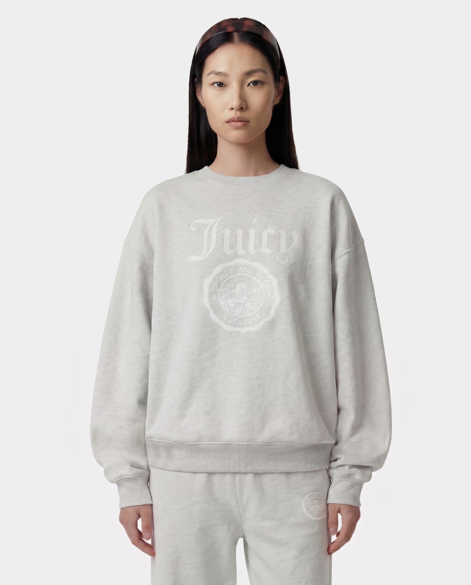 Juicy Emblem Crewneck - Heather Gray
