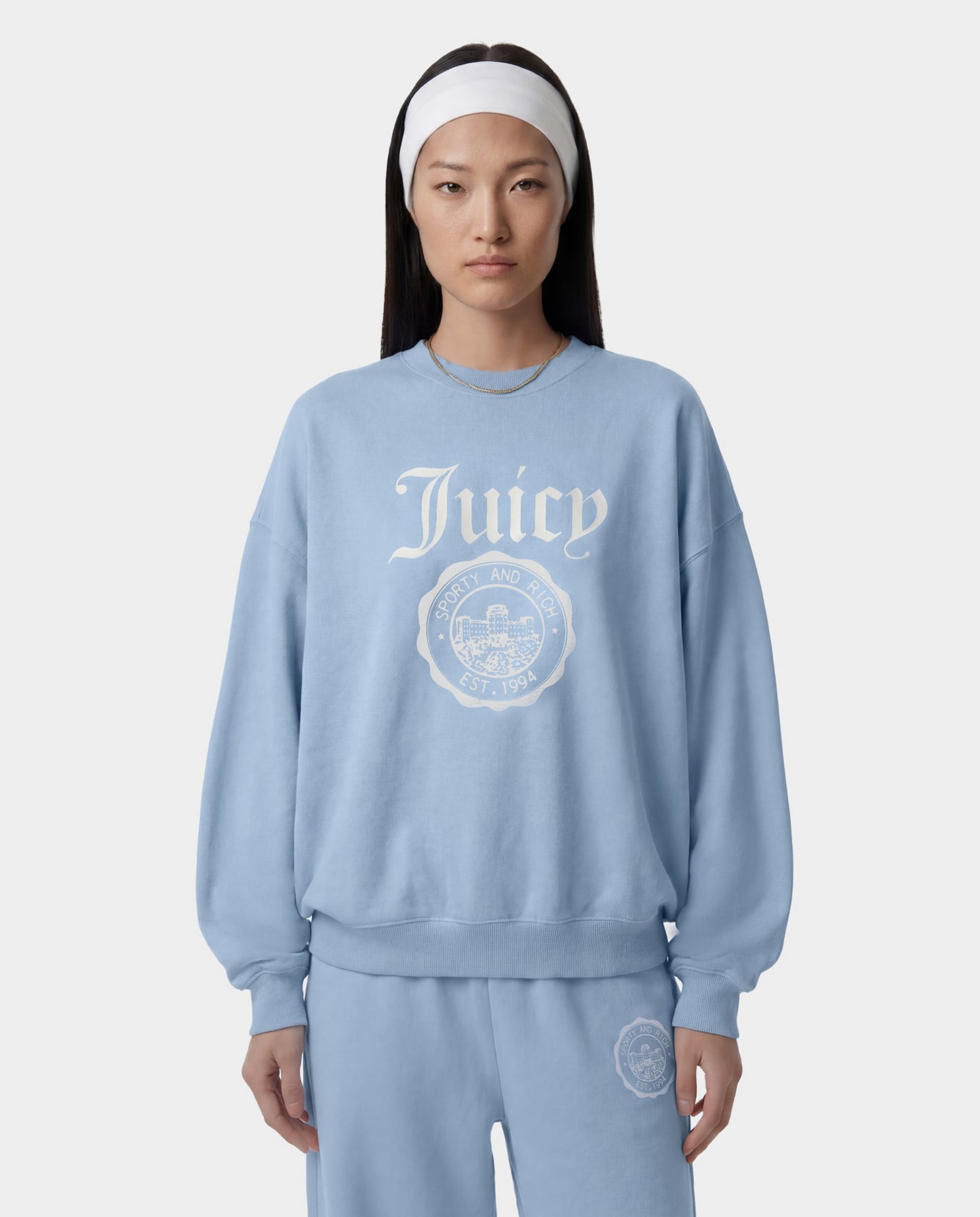 Juicy Emblem Crewneck - Sky Blue