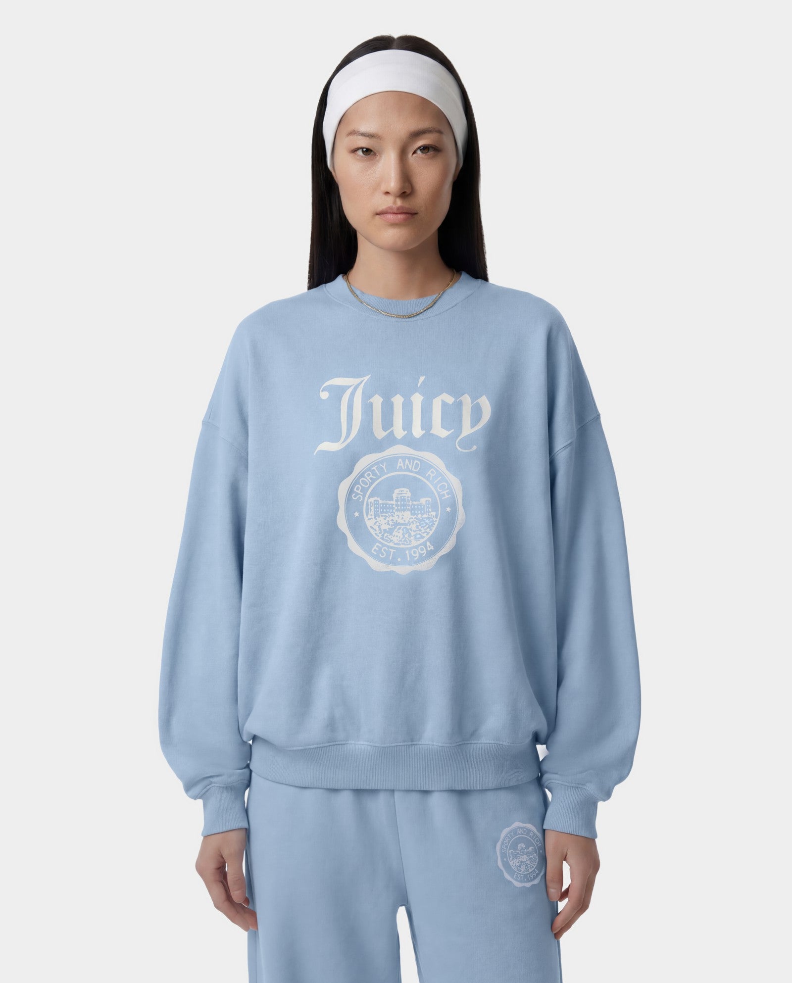 Juicy Emblem Crewneck - Sky Blue