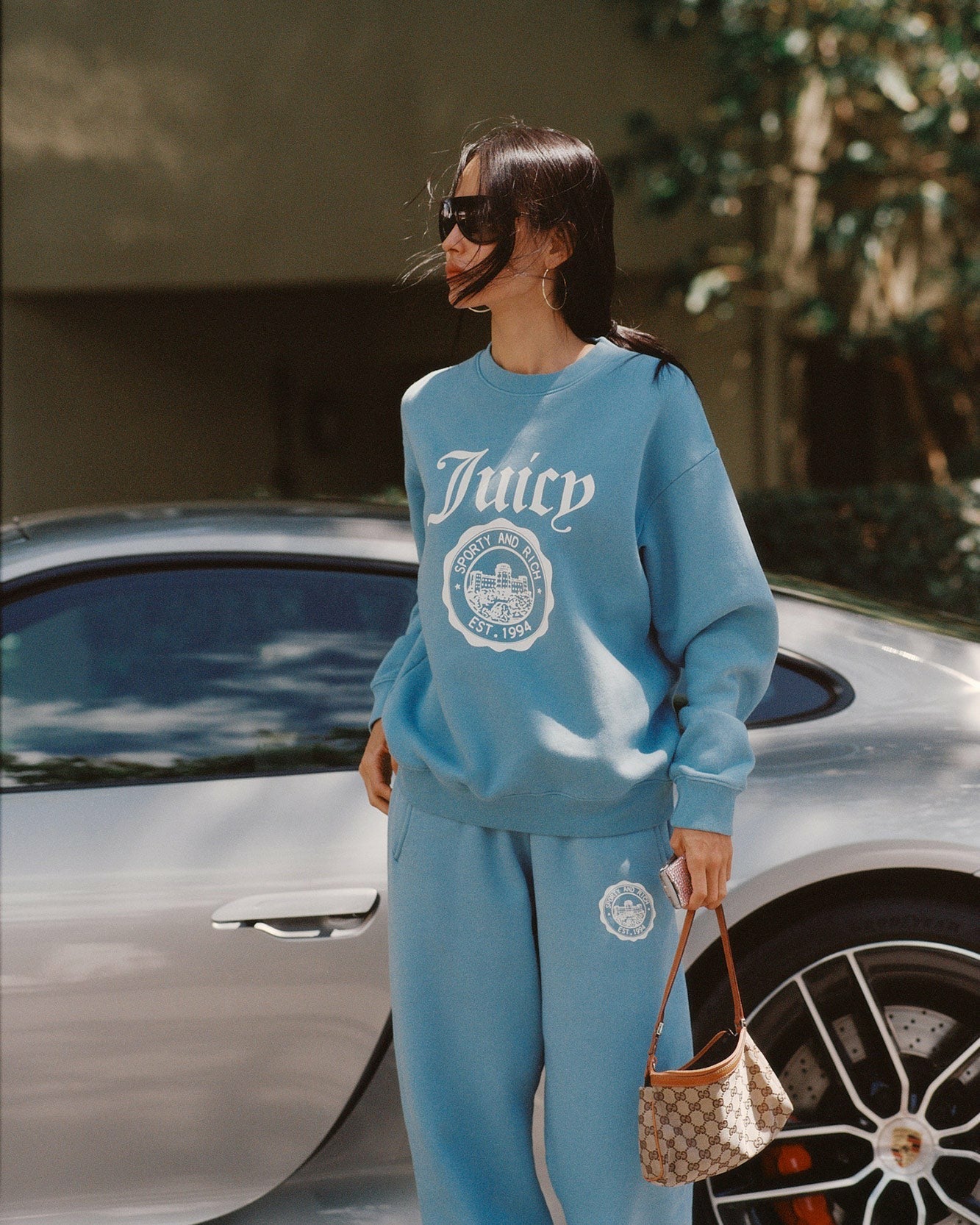 Juicy Emblem Crewneck - Sky Blue