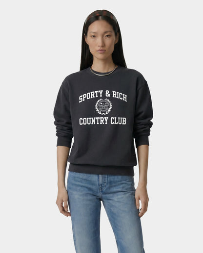 Varsity Crest Crewneck - Carbon