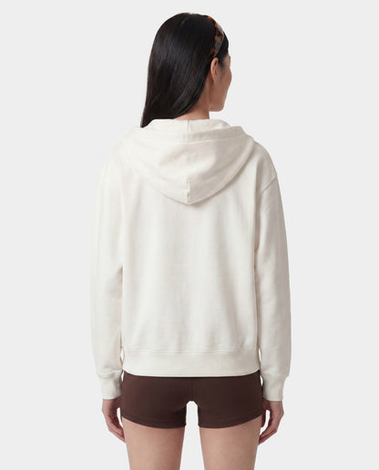 SR Sport Embroidered Zip Hoodie - Ecru