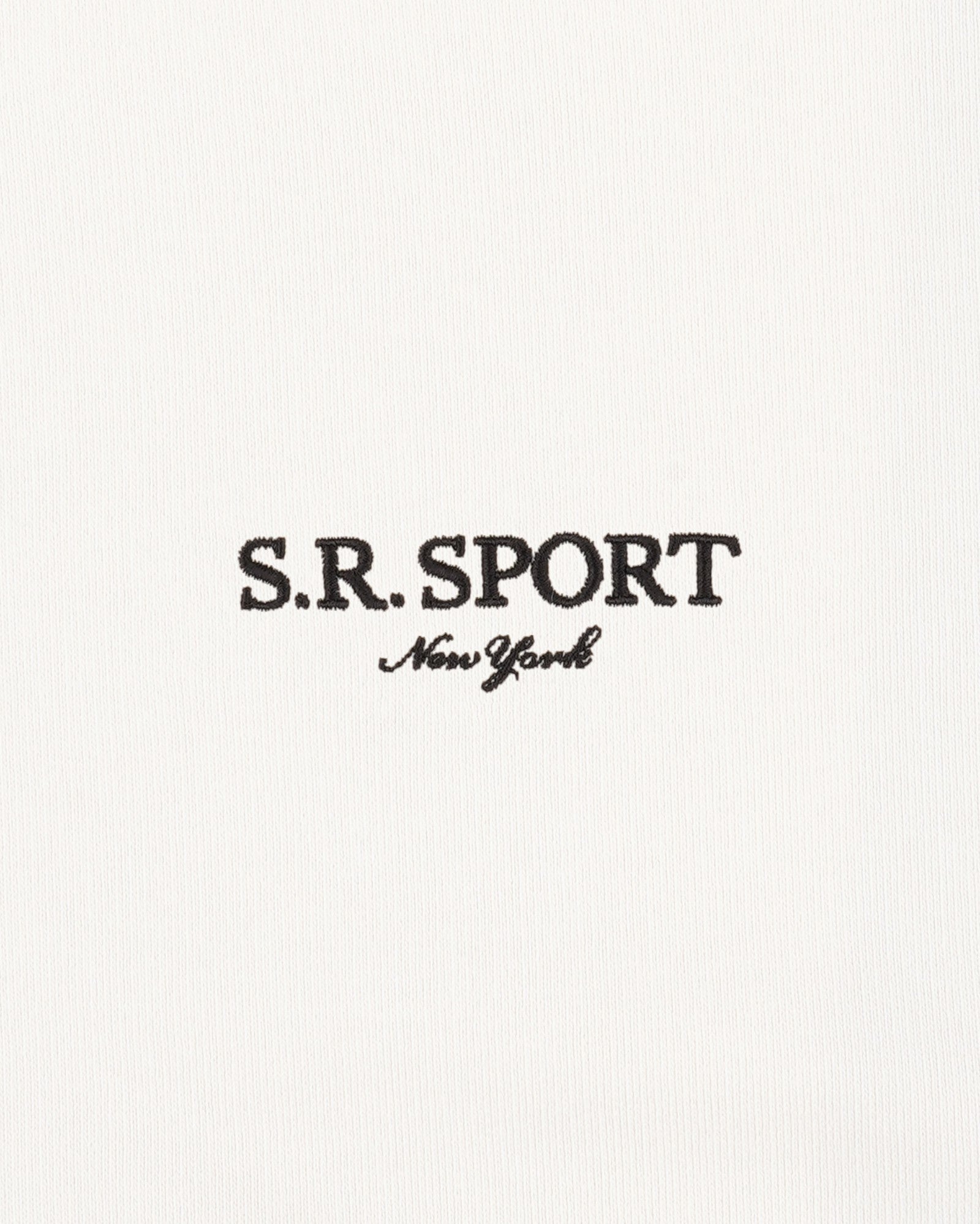 SR Sport Embroidered Zip Hoodie - Ecru