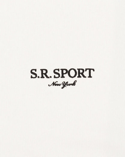 SR Sport Embroidered Zip Hoodie - Ecru