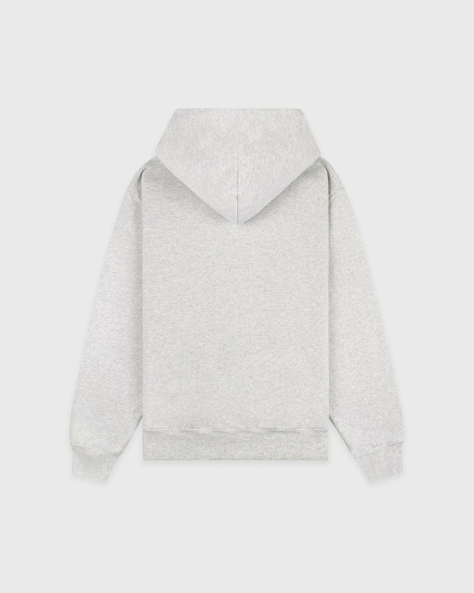 Serif Logo Embroidered Hoodie - Heather Gray/Navy