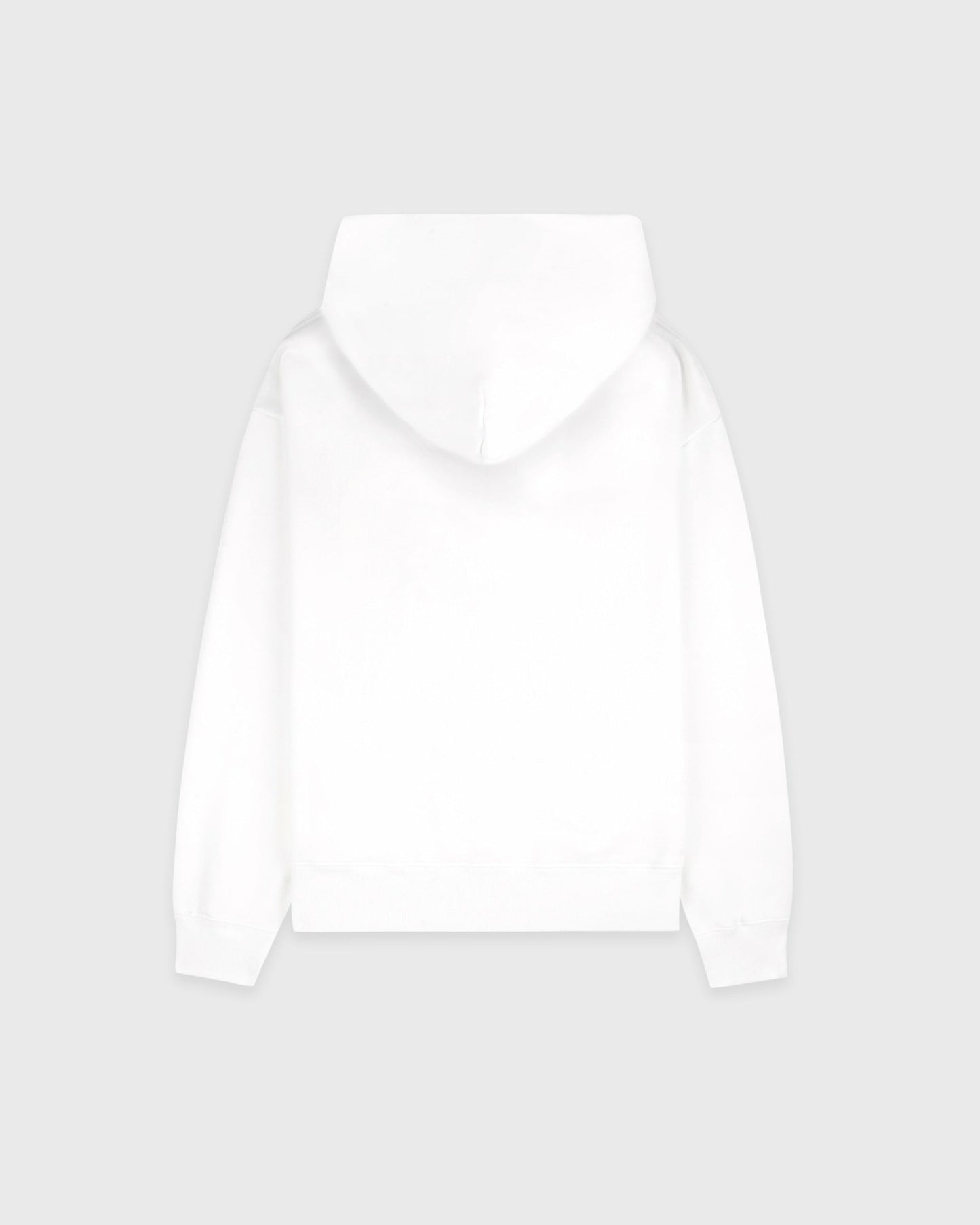 Serif Logo Embroidered Hoodie - White/Navy