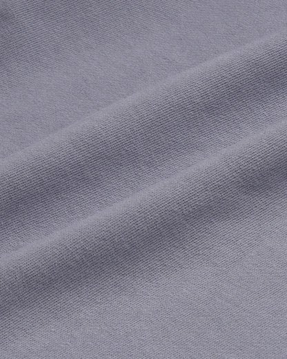 Serif Logo Embroidered Crewneck - Faded Indigo/White