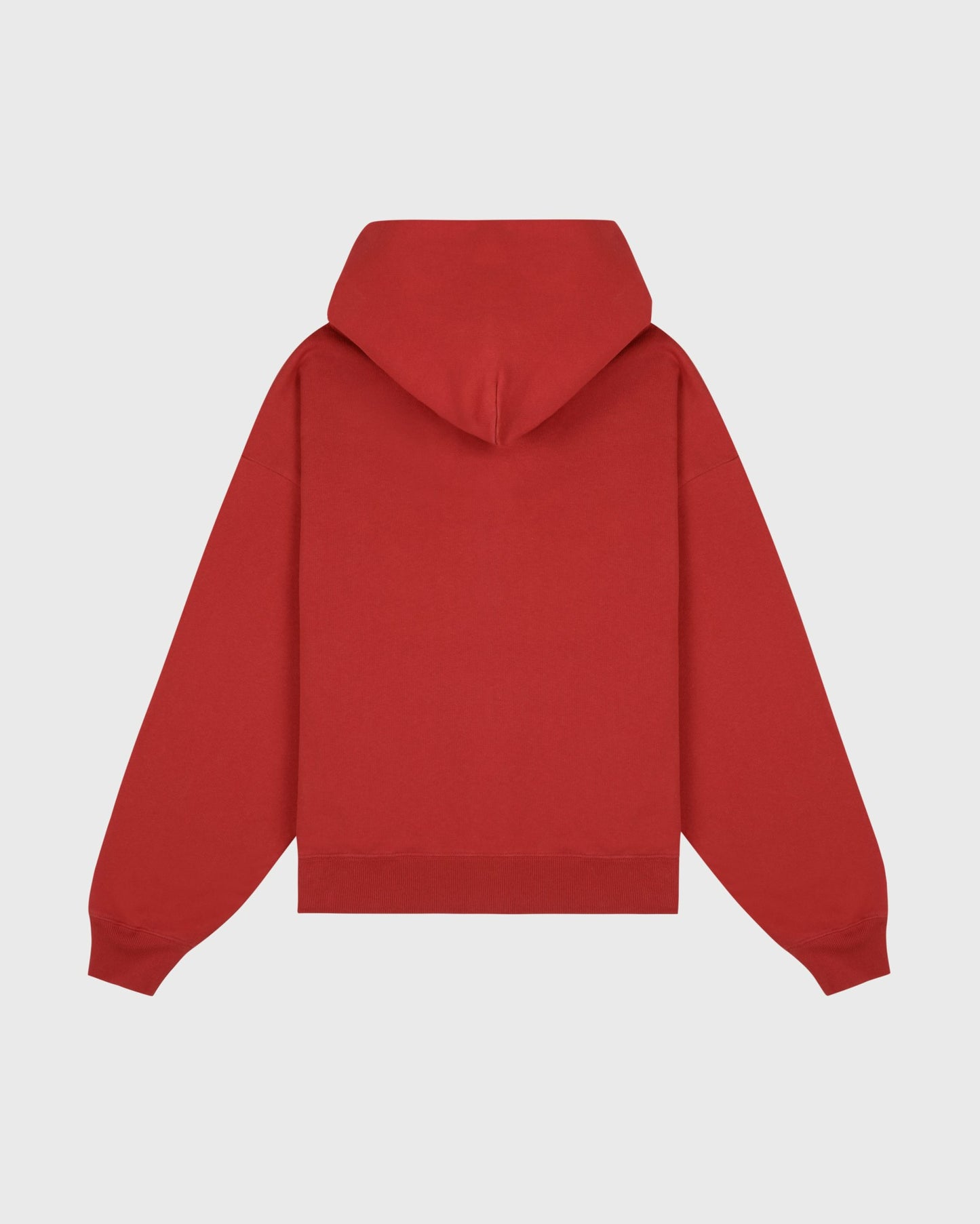 Serif Logo Embroidered Zip Hoodie - Faded Merlot/White