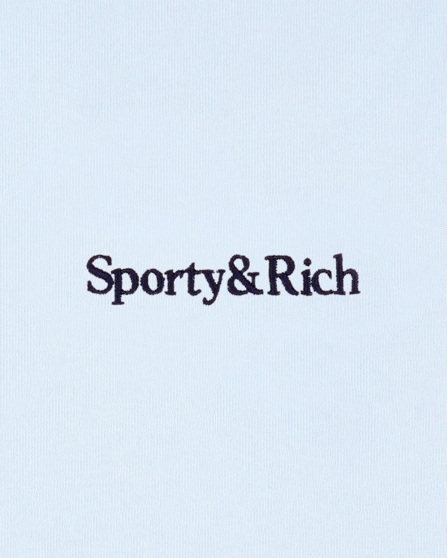 Serif Logo Embroidered Polo - Ciel