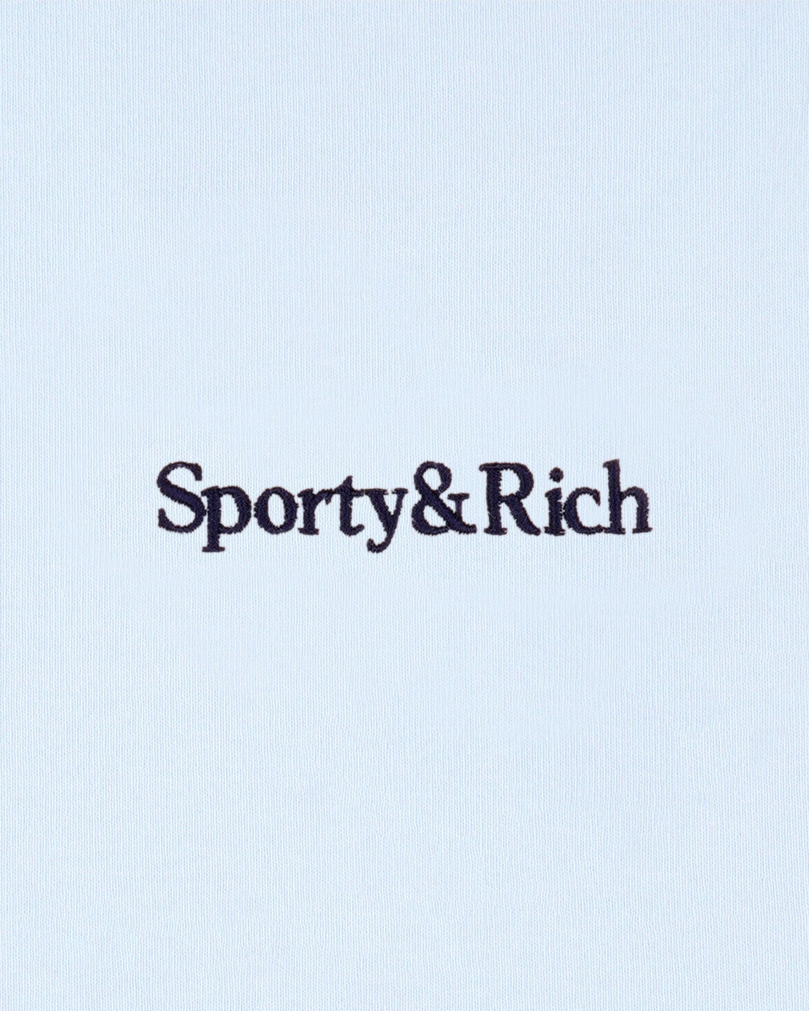 Serif Logo Embroidered Polo - Ciel