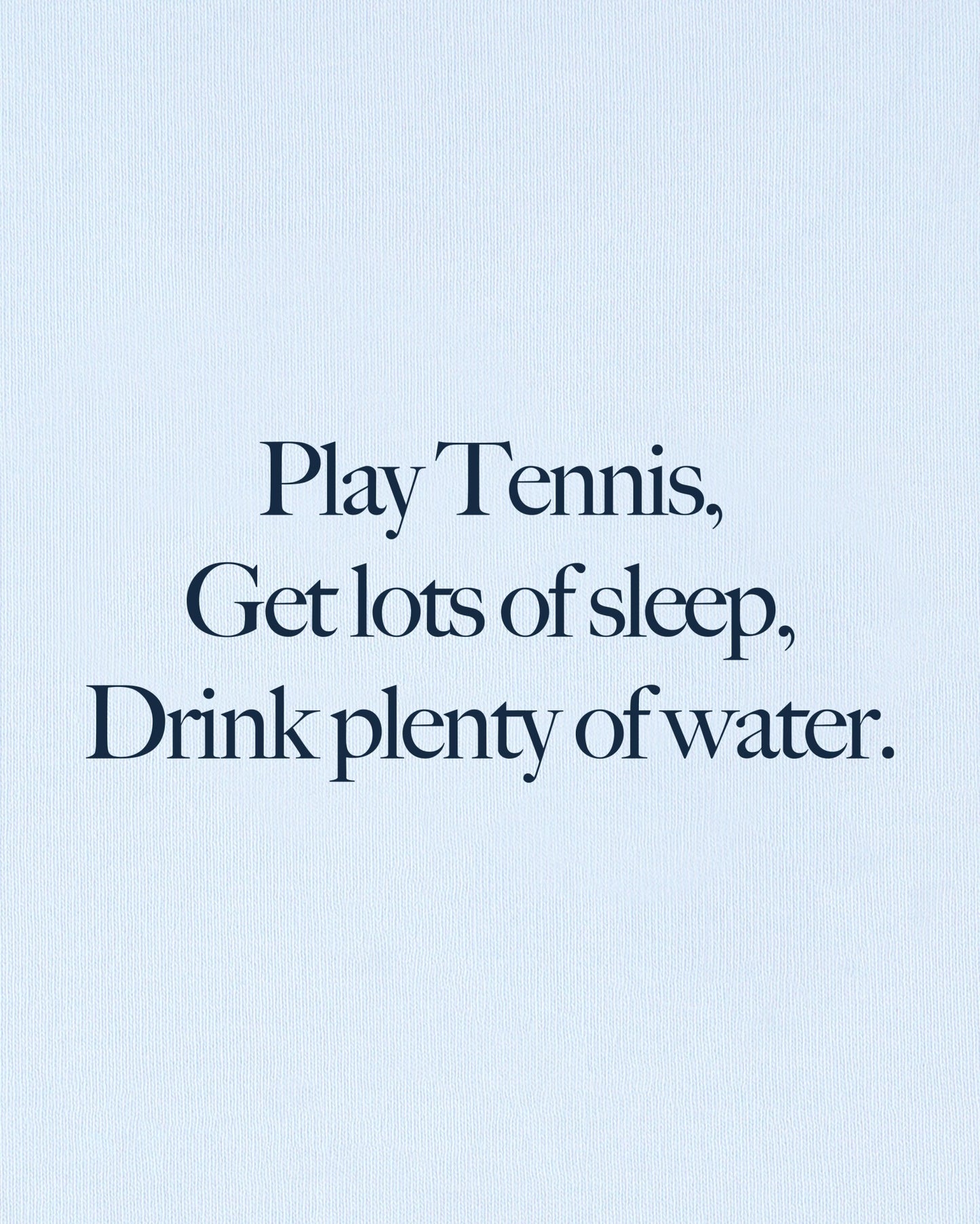 Play Tennis Crewneck - Ciel/Navy